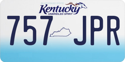 KY license plate 757JPR