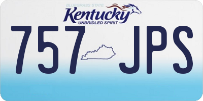 KY license plate 757JPS