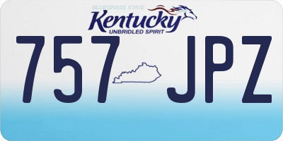 KY license plate 757JPZ