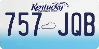 KY license plate 757JQB