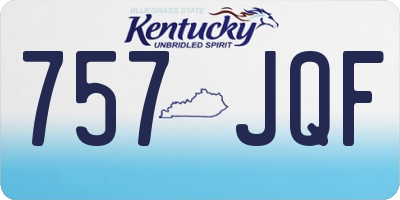 KY license plate 757JQF