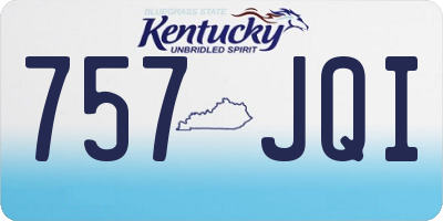 KY license plate 757JQI