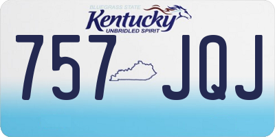 KY license plate 757JQJ