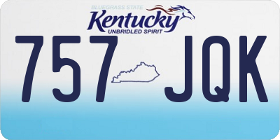 KY license plate 757JQK