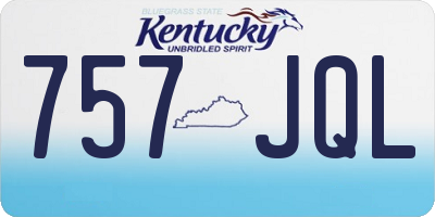 KY license plate 757JQL