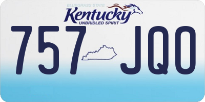 KY license plate 757JQO