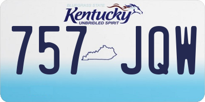 KY license plate 757JQW