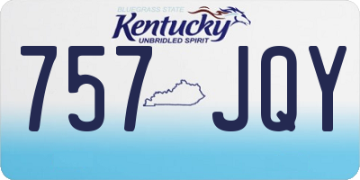 KY license plate 757JQY
