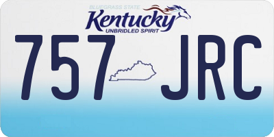 KY license plate 757JRC