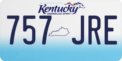 KY license plate 757JRE