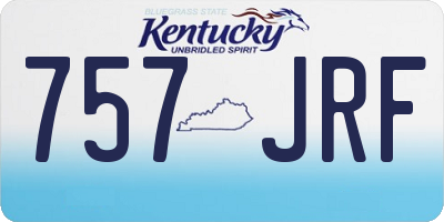 KY license plate 757JRF