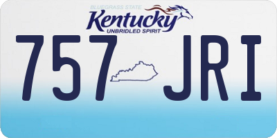 KY license plate 757JRI
