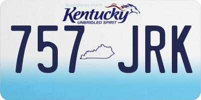 KY license plate 757JRK
