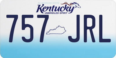 KY license plate 757JRL