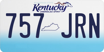 KY license plate 757JRN