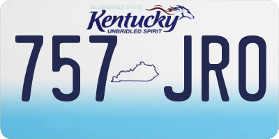 KY license plate 757JRO