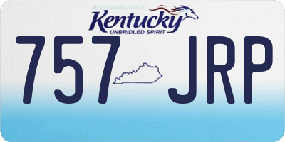 KY license plate 757JRP