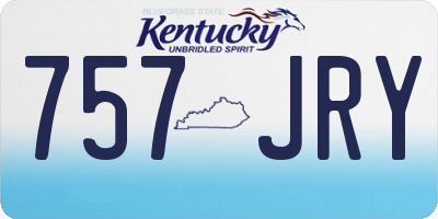 KY license plate 757JRY