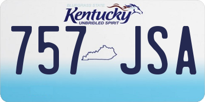 KY license plate 757JSA