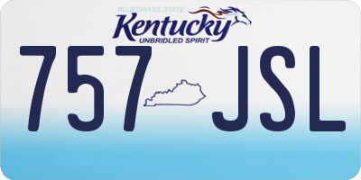 KY license plate 757JSL