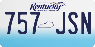 KY license plate 757JSN