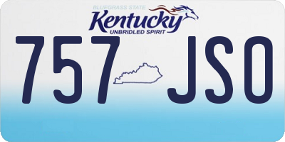 KY license plate 757JSO