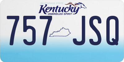 KY license plate 757JSQ