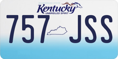 KY license plate 757JSS