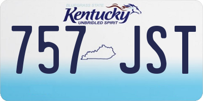 KY license plate 757JST