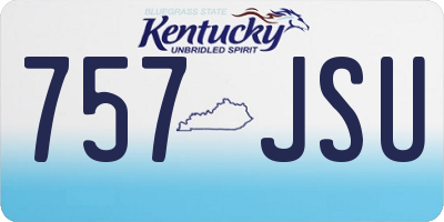KY license plate 757JSU