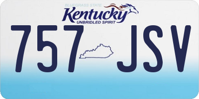 KY license plate 757JSV