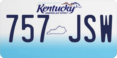 KY license plate 757JSW