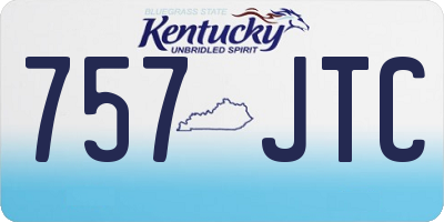 KY license plate 757JTC