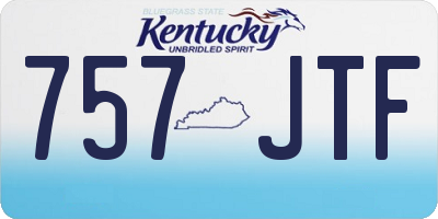 KY license plate 757JTF