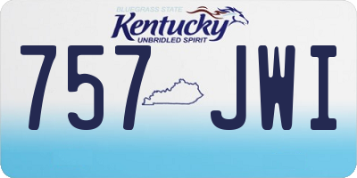 KY license plate 757JWI