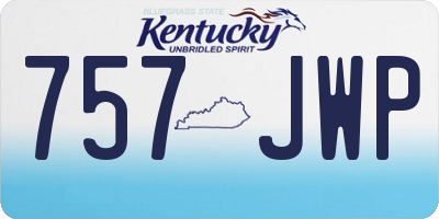 KY license plate 757JWP