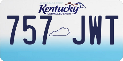 KY license plate 757JWT