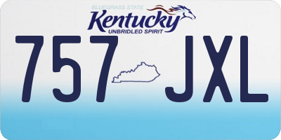 KY license plate 757JXL