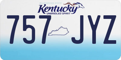 KY license plate 757JYZ