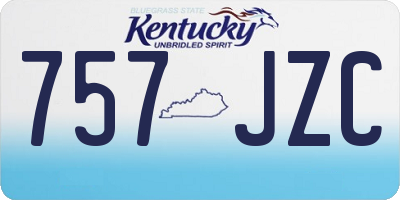 KY license plate 757JZC