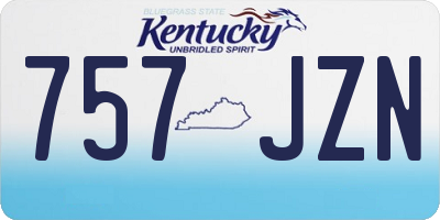 KY license plate 757JZN