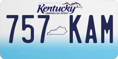 KY license plate 757KAM