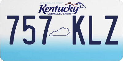 KY license plate 757KLZ