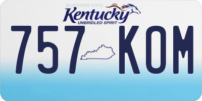 KY license plate 757KOM