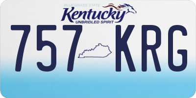 KY license plate 757KRG