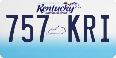 KY license plate 757KRI