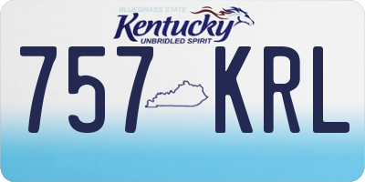 KY license plate 757KRL