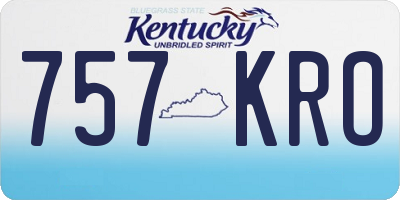 KY license plate 757KRO