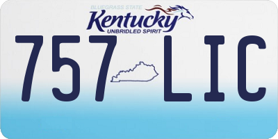 KY license plate 757LIC