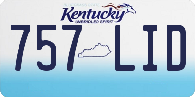 KY license plate 757LID